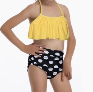Yellow & Polka dot Bikini Kids Size 5